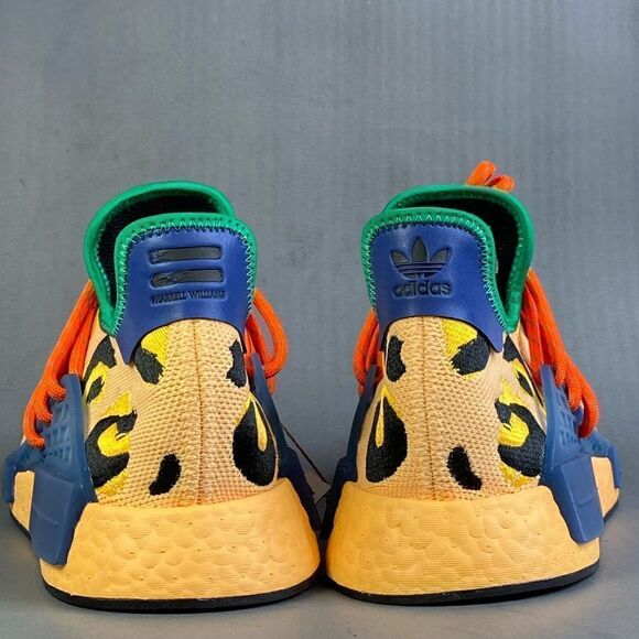 adidas Pharrell x NMD Human Race 'Animal Print - Pulse Amber' sneaker mens 10 - Picture 5 of 10